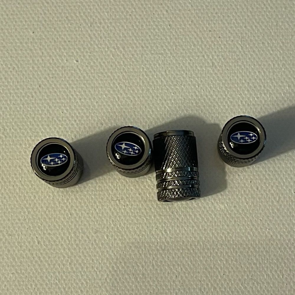 Subaru Valve Stem Caps in Gray NWT